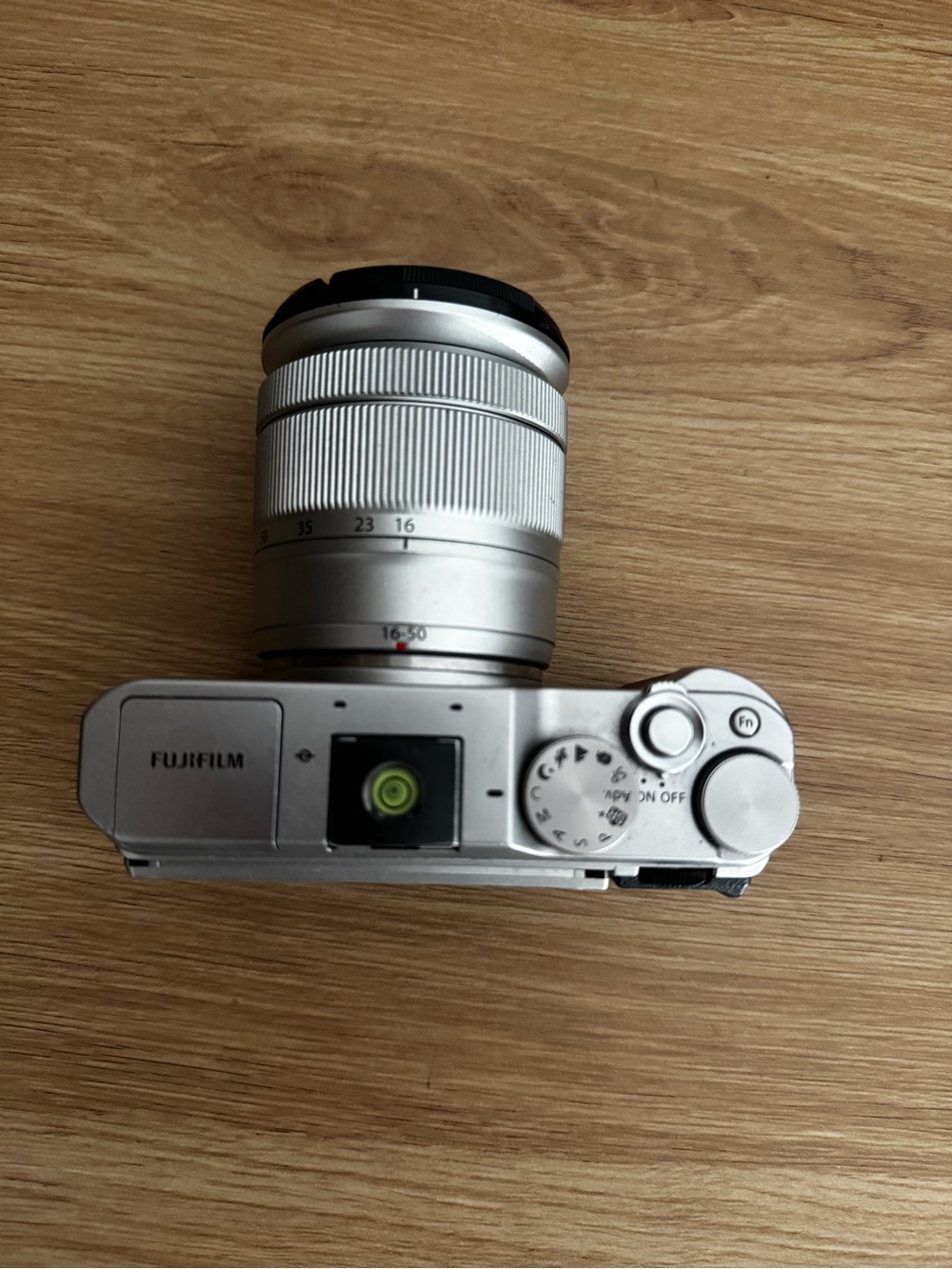 Fujifilm Silver Mirrorless Camera with Silver 16-50mm Zoom Lens
